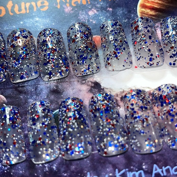 Handmade gel press on nails “Independence Day” - Picture 5 of 5